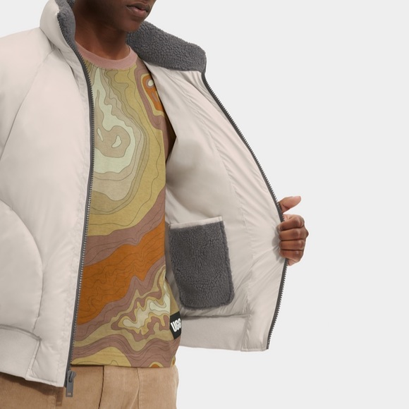 UGG Mens Damion Sherpa Puffer Polyester Jacket - Picture 3 of 4